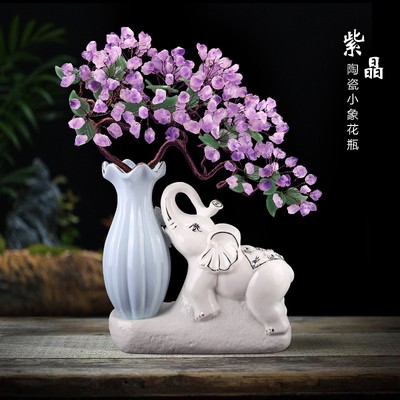 天然原石紫水晶家居m客厅玄关电视酒柜装饰品乔迁新居礼品结婚摆