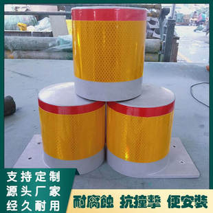 玻璃钢柱帽式轮廓标高速公路隧道护栏夜间反光诱导圆形轮廓标柱帽