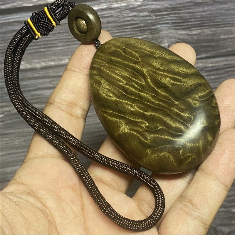 优选实木手把件金丝楠木无事牌阴沉木车挂件沉香木乌木吊坠黄花梨