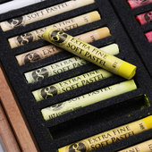 优选韩国盟友mpa专家级色粉笔软性色粉手绘画大师级木盒粉彩棒gal