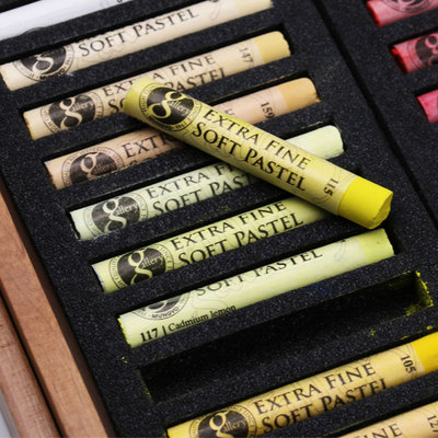 优选韩国盟友mpa专家级色粉笔软性色粉手绘画大师级木盒粉彩棒gal