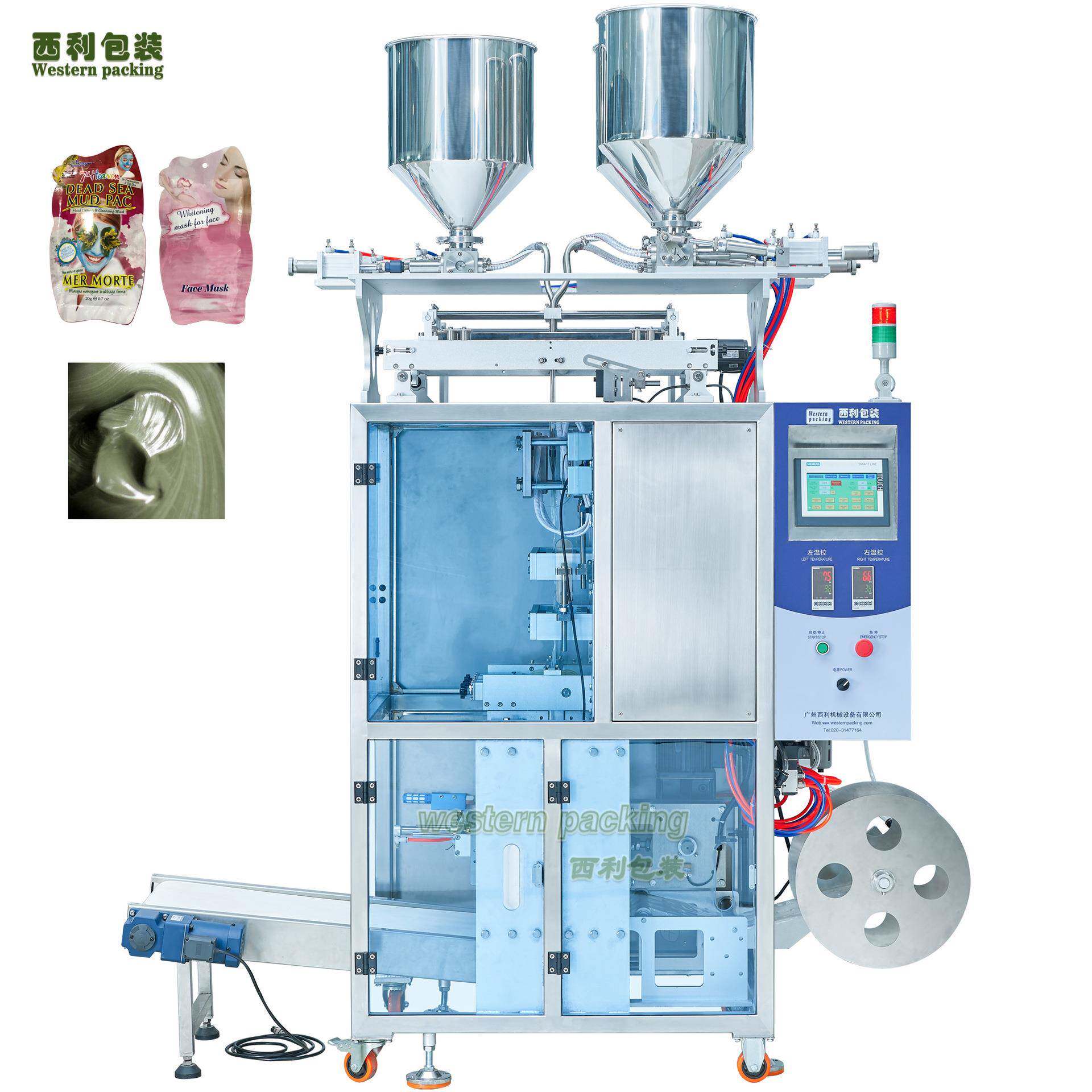 洗发水异型袋包装机多列液体机来样定制任意图案液体装袋机