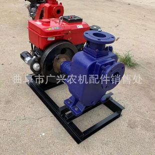 10寸大流量混流泵 工地防汛排涝6寸水泵 两轮移动款