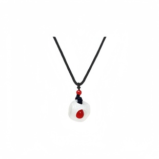 缠枝纹玲珑骰子项链汉白玉热剧姜暮同款 双轨同款