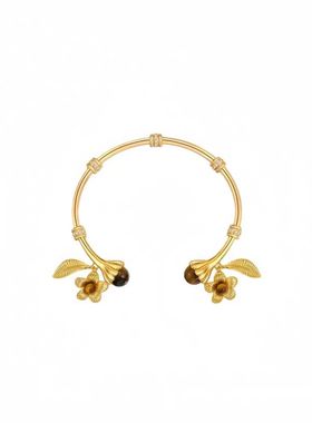 孙乐言同款花叶絮语开口手镯