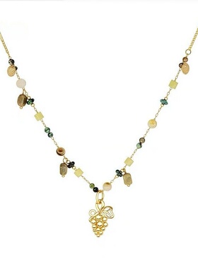 葡萄园项链女仲夏夜浪漫水果吊坠