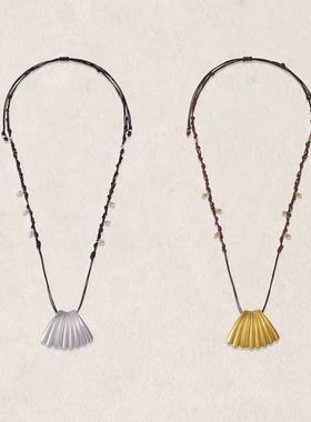 棕榈叶项链秋冬毛衣长链设计