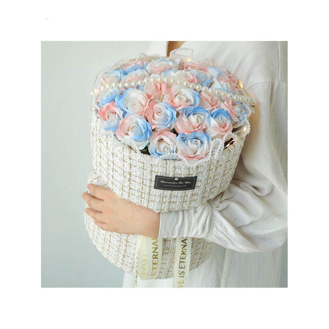 小香风香皂永生彷真玫瑰花束送女朋友女生闺蜜生日七夕情人节礼物