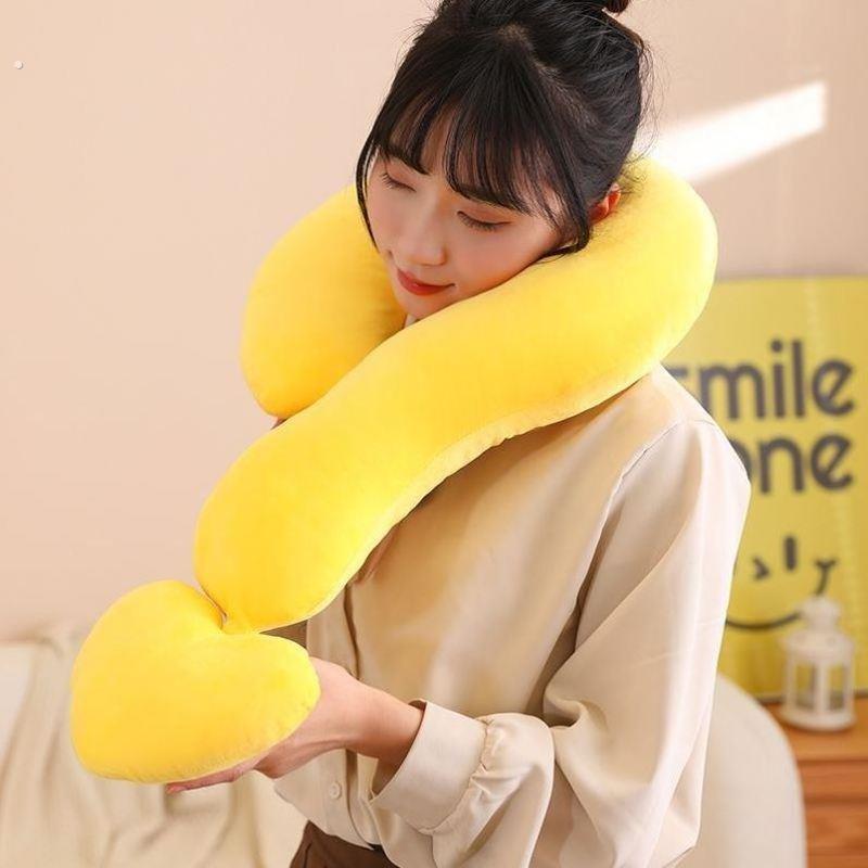 大问号抱枕颈枕创意睡觉女生沙发客厅靠枕毛绒脖子午睡枕办公室