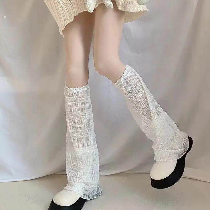 蕾丝夏季防晒腿套脚套小腿脚脖子脚腕踝抗紫外线骑行防蚊护腿袜套