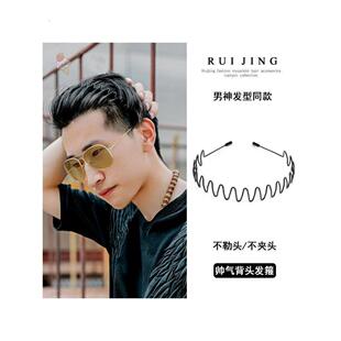 刘海尴尬期发夹男生留长发神器压发圈网红2021年新款短发过渡期器