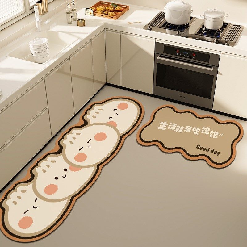 厨房地垫餐厅灶台边用长条地毯硅藻泥吸水防油防滑脚垫子耐脏地毯,居家布艺,厨房地垫,淘宝优惠券,粉丝福利购,淘宝优惠卷