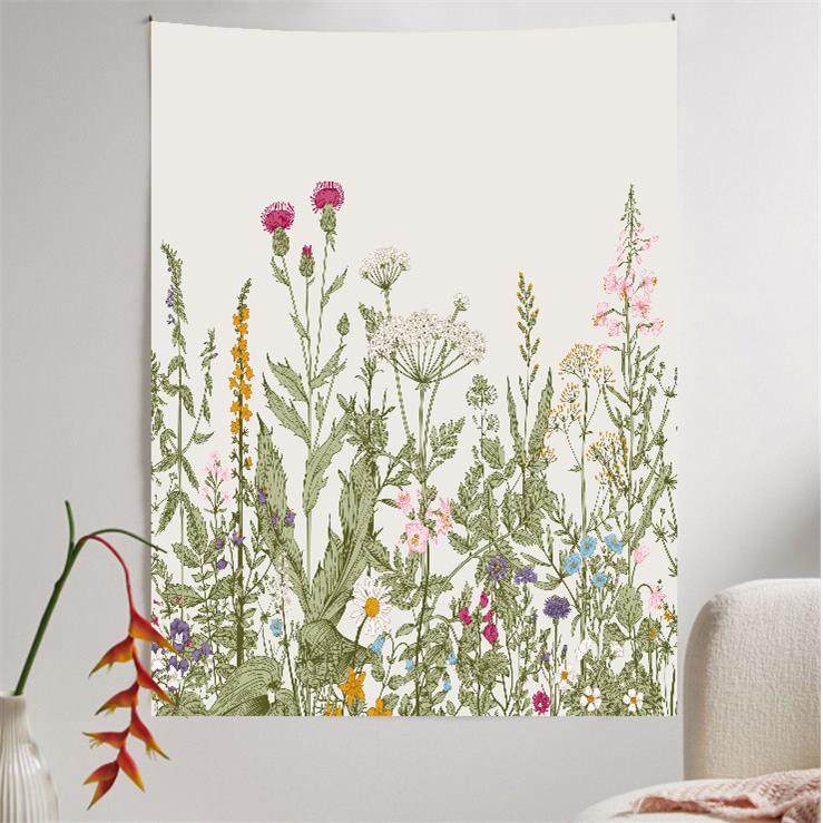 欧洲复古 蘑菇挂布植物民宿挂毯宿舍书桌床头装饰背景布ins风竖版,居家布艺,挂毯/壁毯,淘宝优惠券,粉丝福利购,淘宝优惠卷