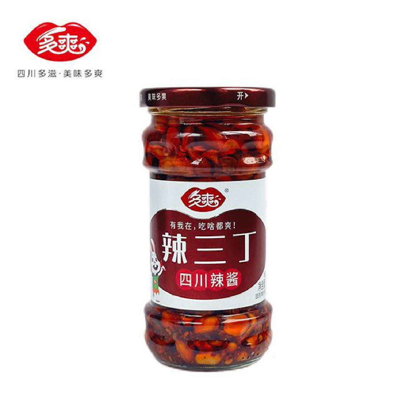 多爽辣三丁四川辣酱香辣花生黄豆凉拌辣酱蘸料酱香辣日期滚动更新