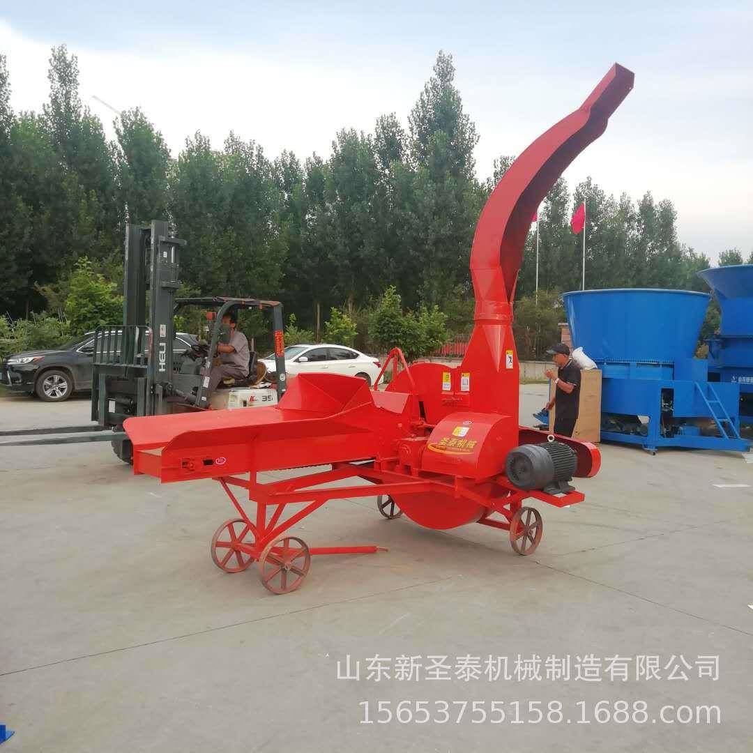 牛羊养殖青储秸秆粉碎铡草机电机款自动进料铡揉机