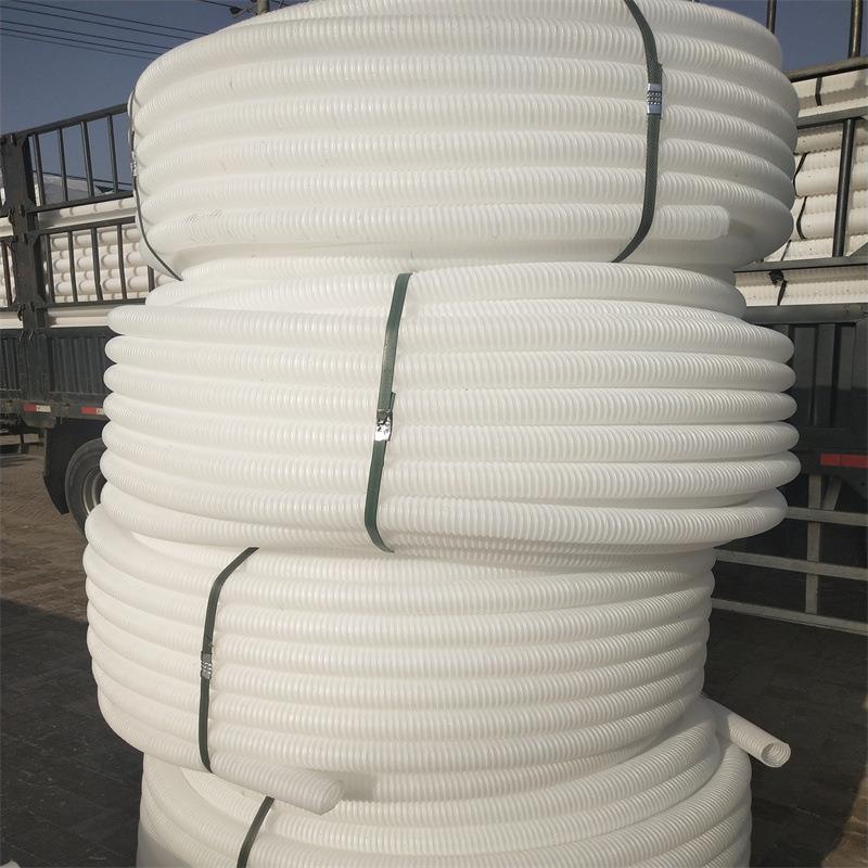 厂家销售PVC通讯双壁波纹管，HDPE波纹管，打孔渗水波纹管