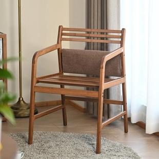 新中式轻奢茶室椅子靠背简约主人椅卧室书桌凳子家用办公餐桌餐椅