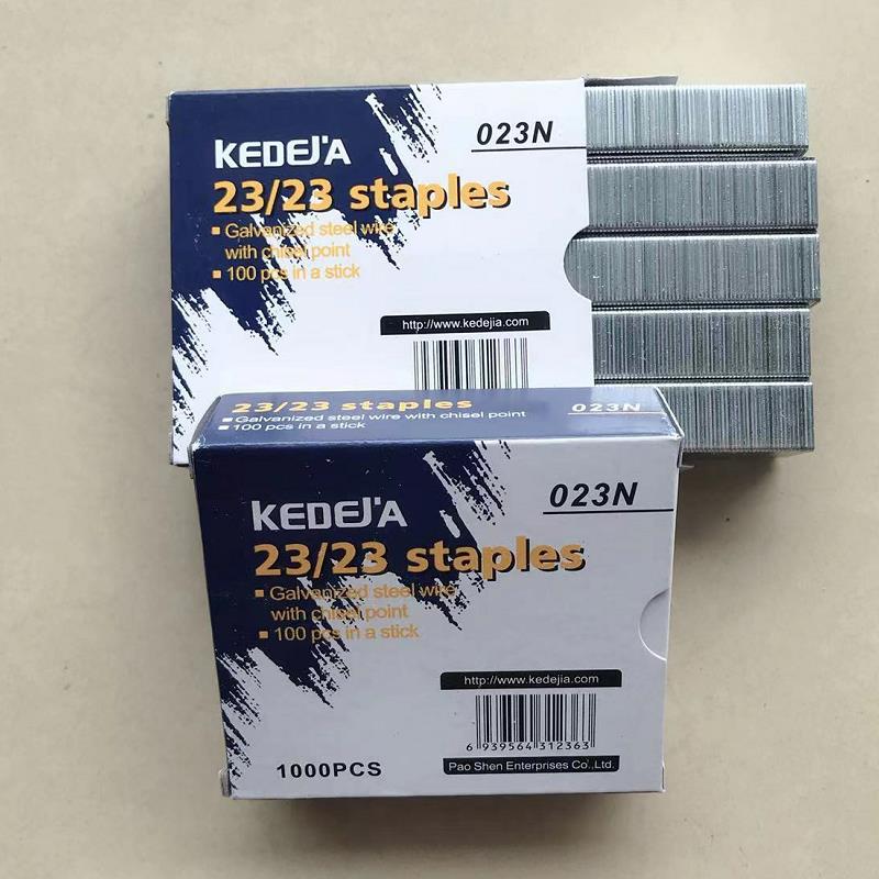 23/23订书针厚层订书机用高强镀锌优质金属制造可订210张10盒包邮