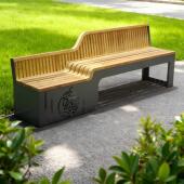 公园椅户外长椅庭院防腐木室外长条凳座椅商场休息长椅实木坐凳