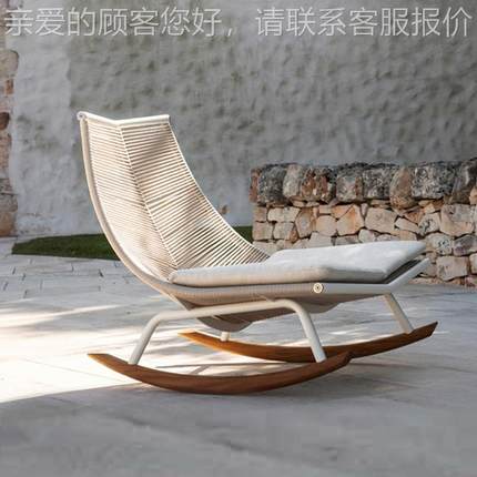户22-7-25-网红摇椅懒人外家用绳编椅客躺厅单人午阳睡台休闲沙发