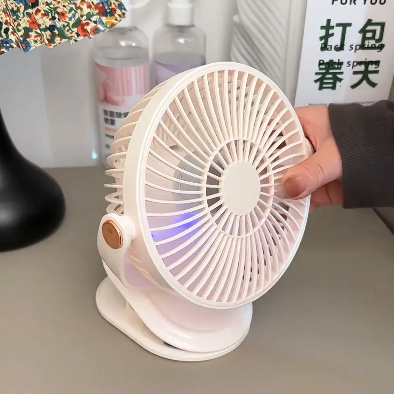 工位桌面夹子风扇静音大风力随身便携婴儿车风扇充电宝学生宿舍用
