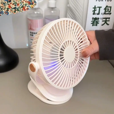 工位桌面夹子风扇静音大风力随身便携婴儿车风扇充电宝学生宿舍用
