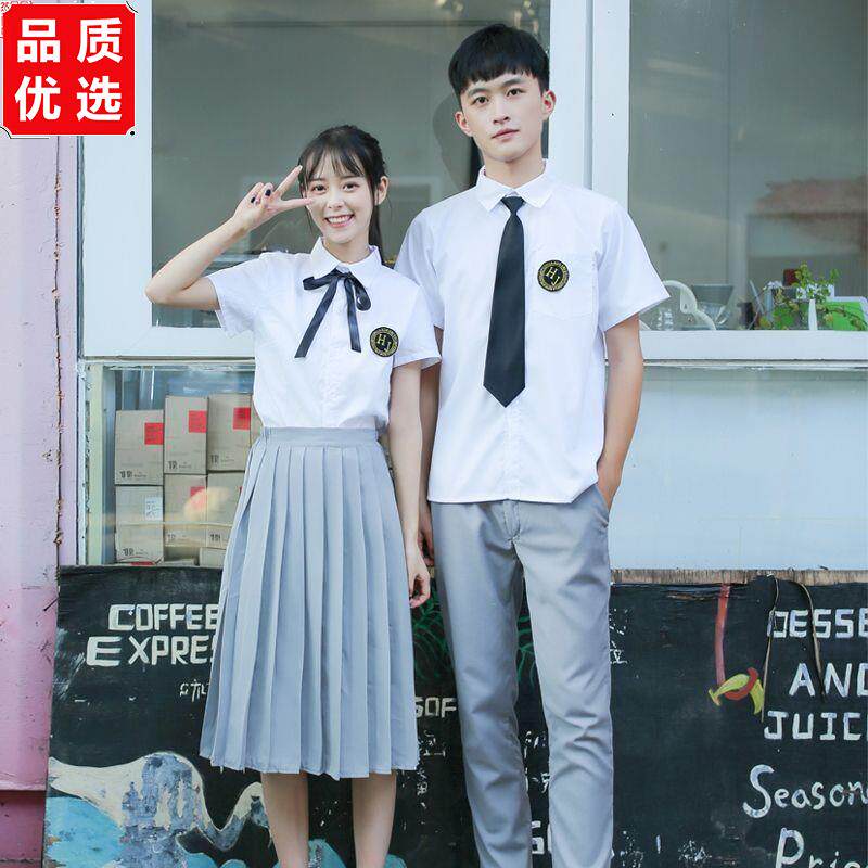 日系校服短袖JK制服初中高中毕业服男女学生演出服学院风套装班服
