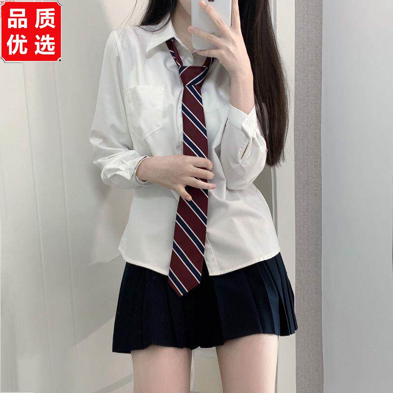 原创jk衬衫纯色白基础款