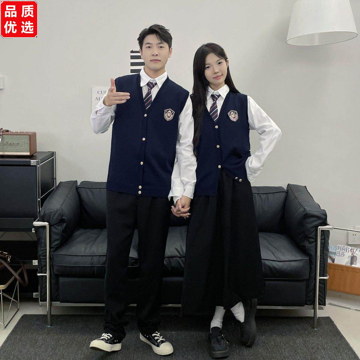 学院风高中生毕业校服jk