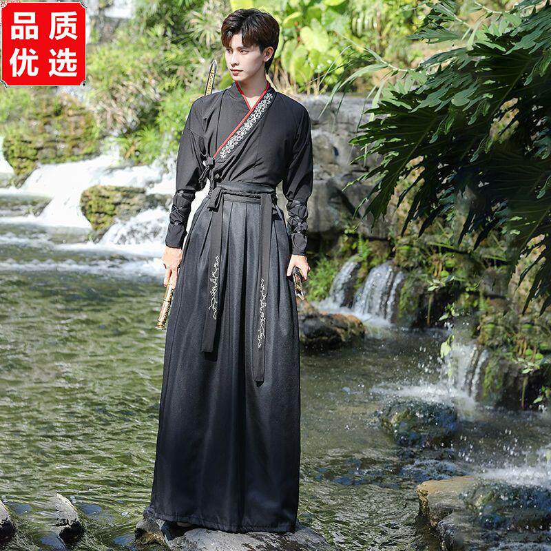 汉服男中国风班服改良男