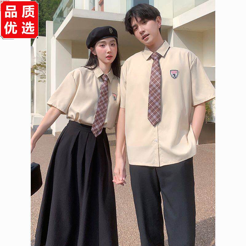 学院风班服夏季套装初中