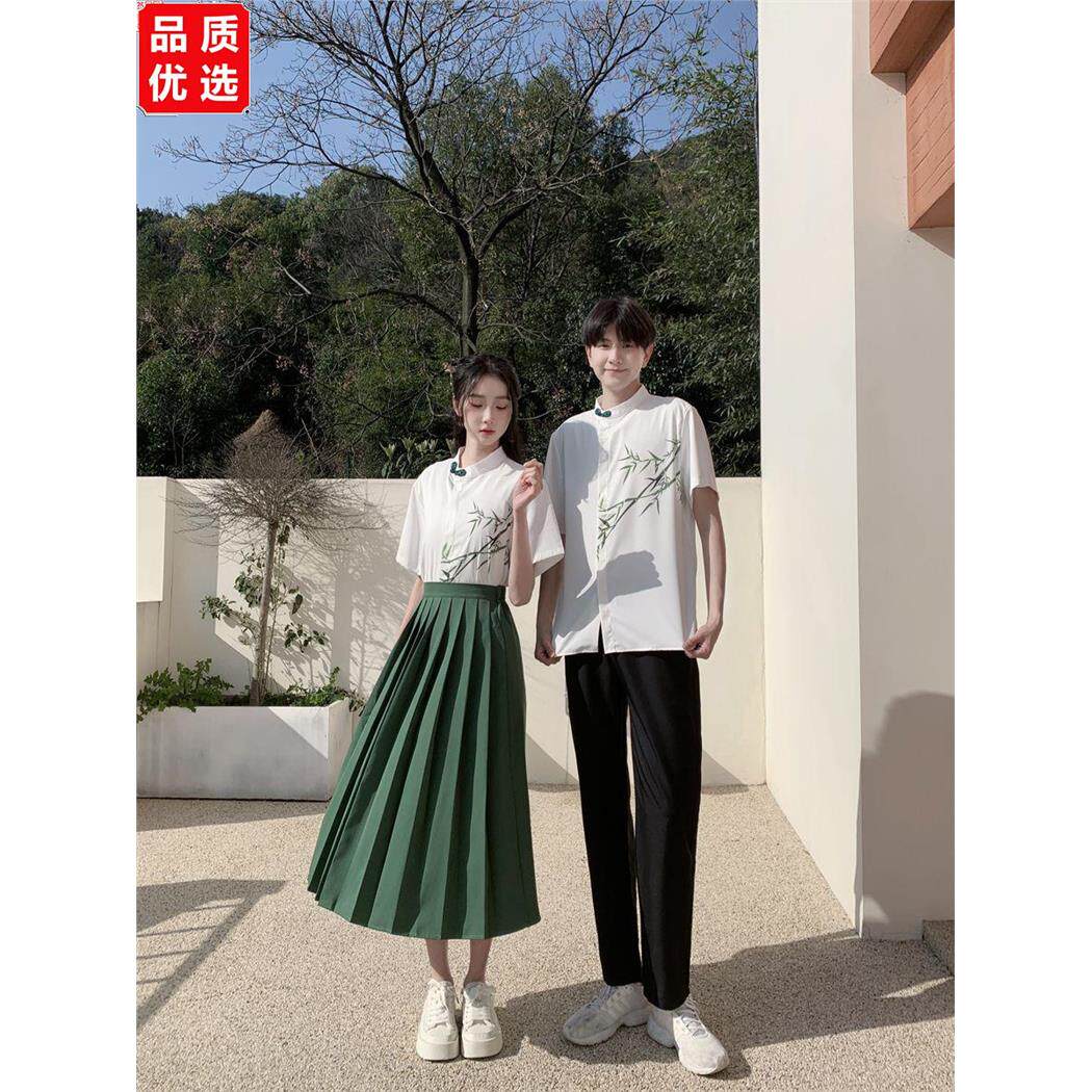 汉服新中式情侣装班服复