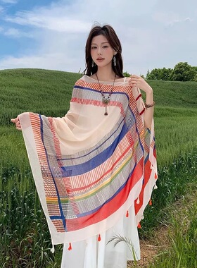 防晒纱巾旅游拍照民族风春夏季