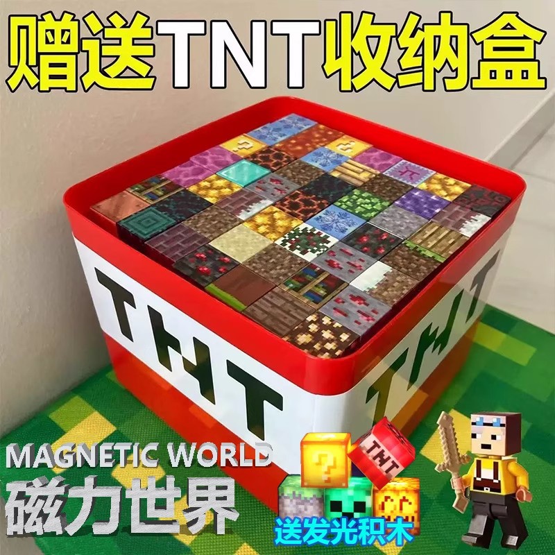 我世界磁力方块全套正版女男孩