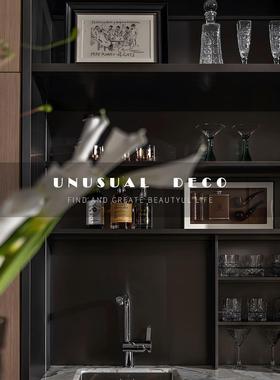 UNUSUAL 极简现代样板间客厅餐桌面酒柜高脚杯洋酒威士忌饰品摆件