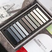 台湾狮子素描彩色粉笔素描彩色粉棒黑白灰色素描粉刷粉彩木炭条长