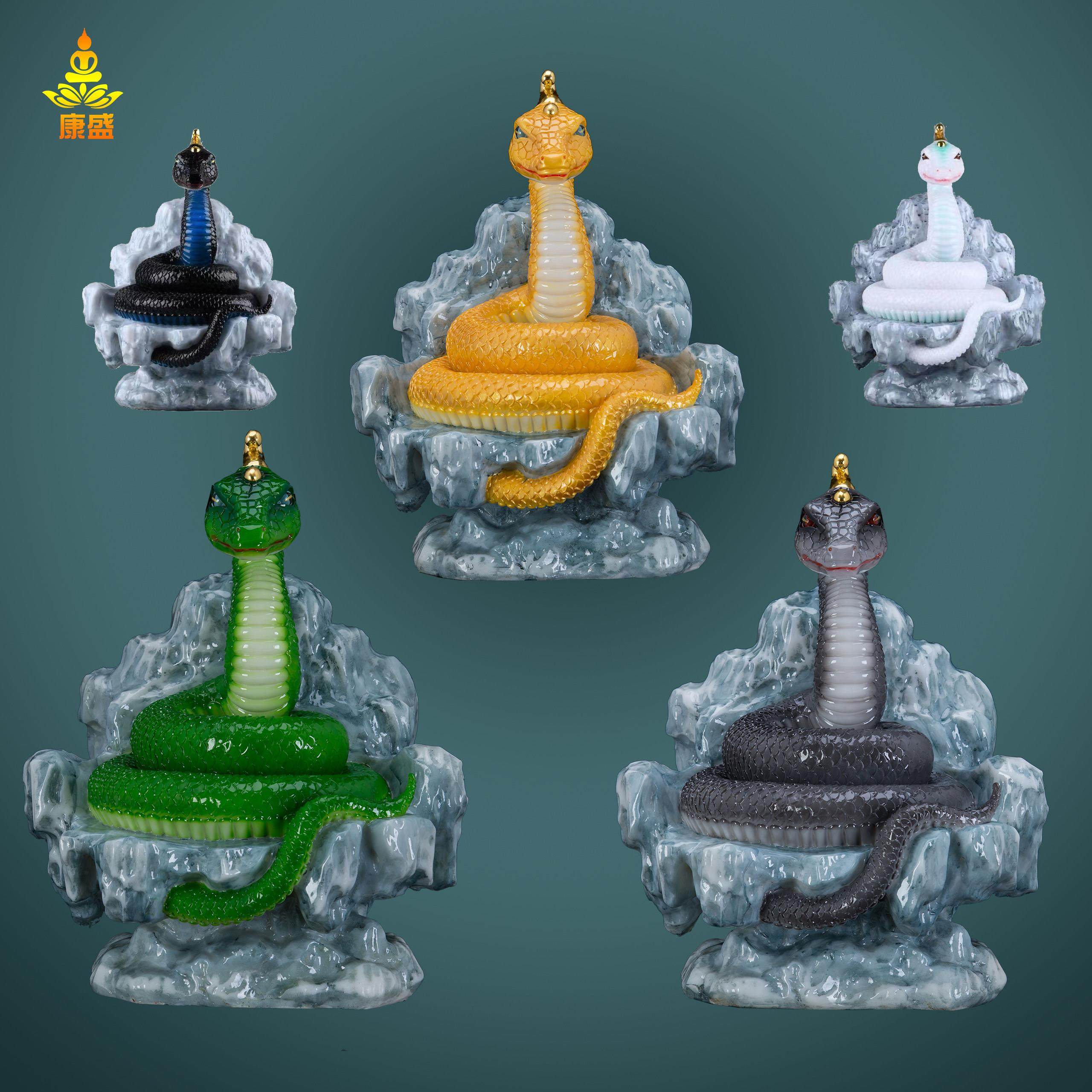 生肖蛇灵蛇摆件东北蛇家真身柳家蟒蛇青蛇白蛇汉白玉家用摆件