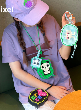 upixel像素DIY卡包女新款挂脖零钱包男证件收纳钥匙斜跨迷你小包