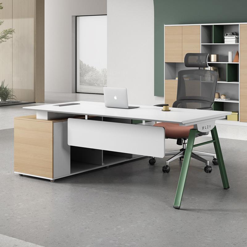 诗如歌办组公简约现代主管经理桌大班台总裁桌季办公桌椅板合SJRG