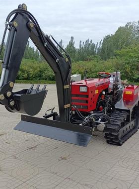 Crawlr mlicro t履iler带乘坐式微823耕e机 小型四驱大棚水田耕整