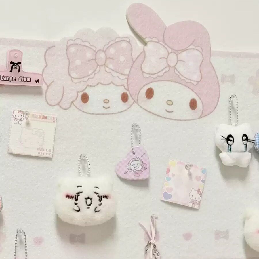超萌卡通免打孔毛毡墙贴展示板