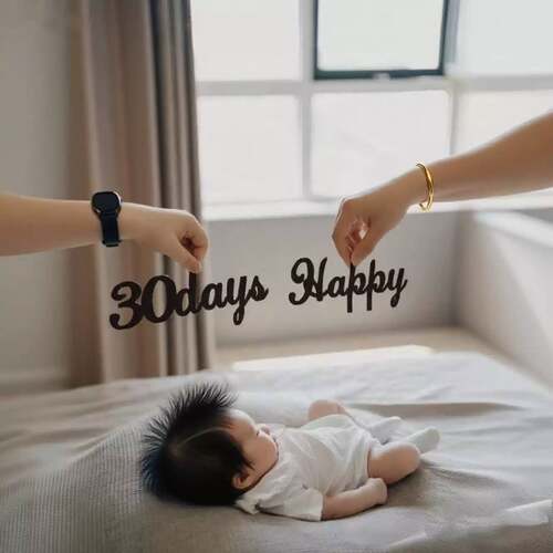 满月拍照道具happy30days宝宝在