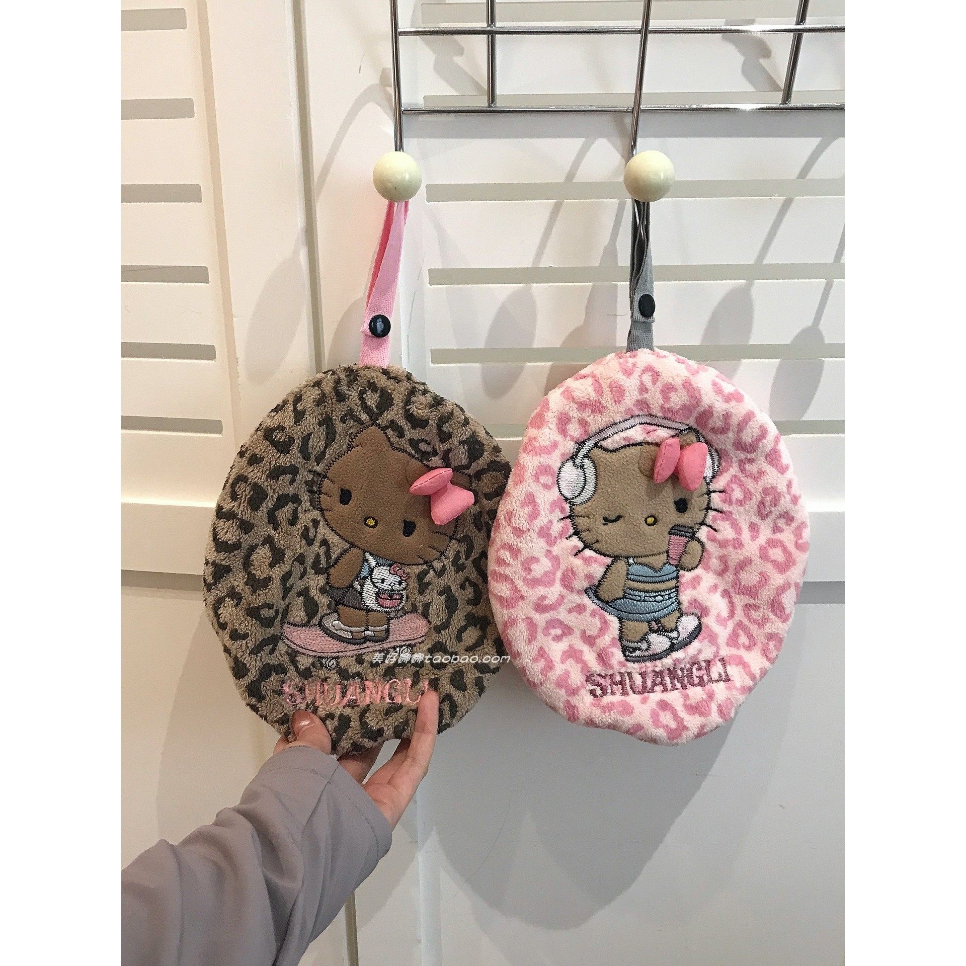 ins可爱卡通豹纹kitty猫擦手巾挂式厨房毛巾珊瑚绒吸水家用可挂,家庭/个人清洁工具,厨房擦手巾,淘宝优惠券,粉丝福利购,淘宝优惠卷