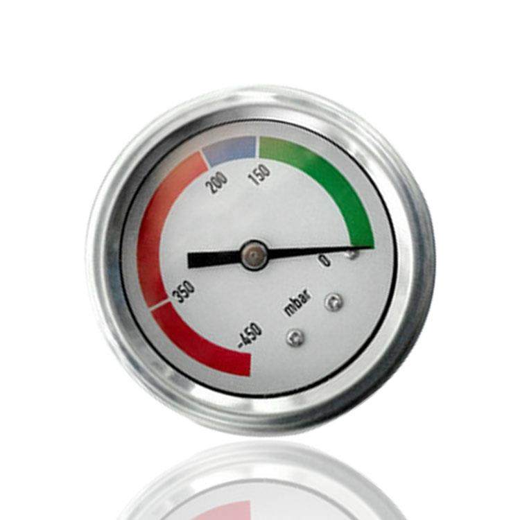 供普通膜盒微压表低压微型铁壳压力表轴向YE 50Z -450mbar G1 /8