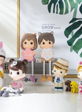 吊脚娃娃房间装饰品摆件创意少女心家居人偶桌面小摆设树脂礼品