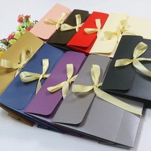 现货批发加厚彩色信封纸礼品盒折叠丝巾纯羊绒围巾包装手提袋请柬