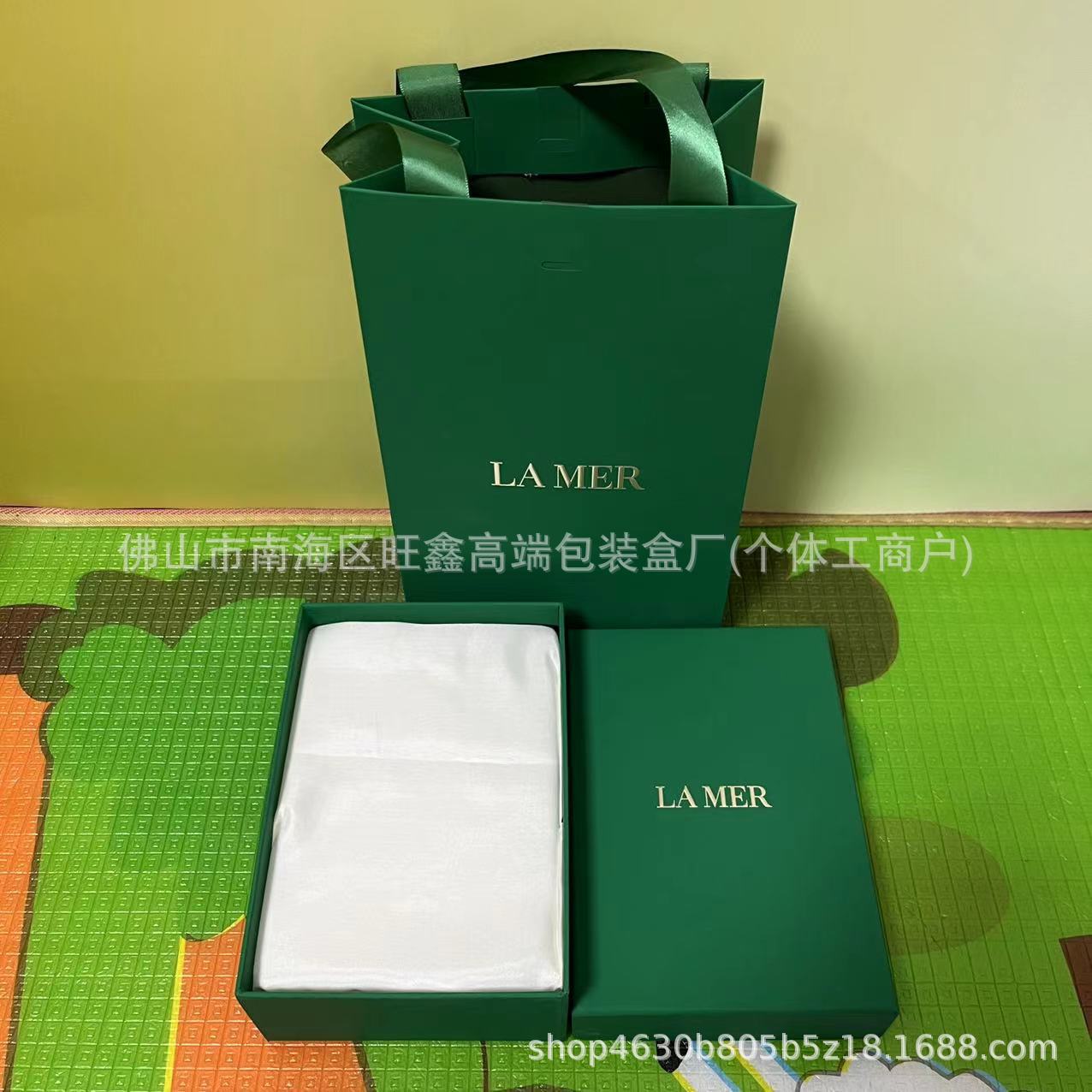 海蓝精华液之谜精粹空盒子水大牌包装盒包装专柜礼盒护肤品礼袋