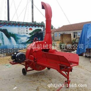 高效率青储铡草机工作视频现货直销自动进料秸秆切断机