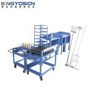 火试金工具五孔钢膜钢膜倾倒车装样台坩埚存放车灰皿架