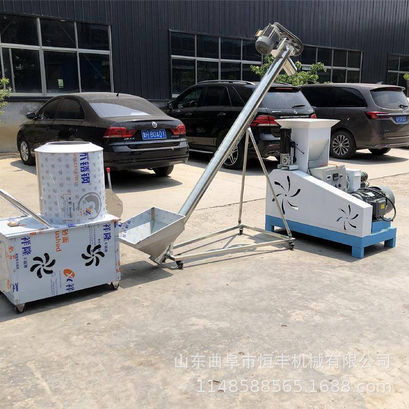 新款饲料膨化机水产颗粒沉水螃蟹虾鸟粮颗粒机鱼饲料颗粒膨化机